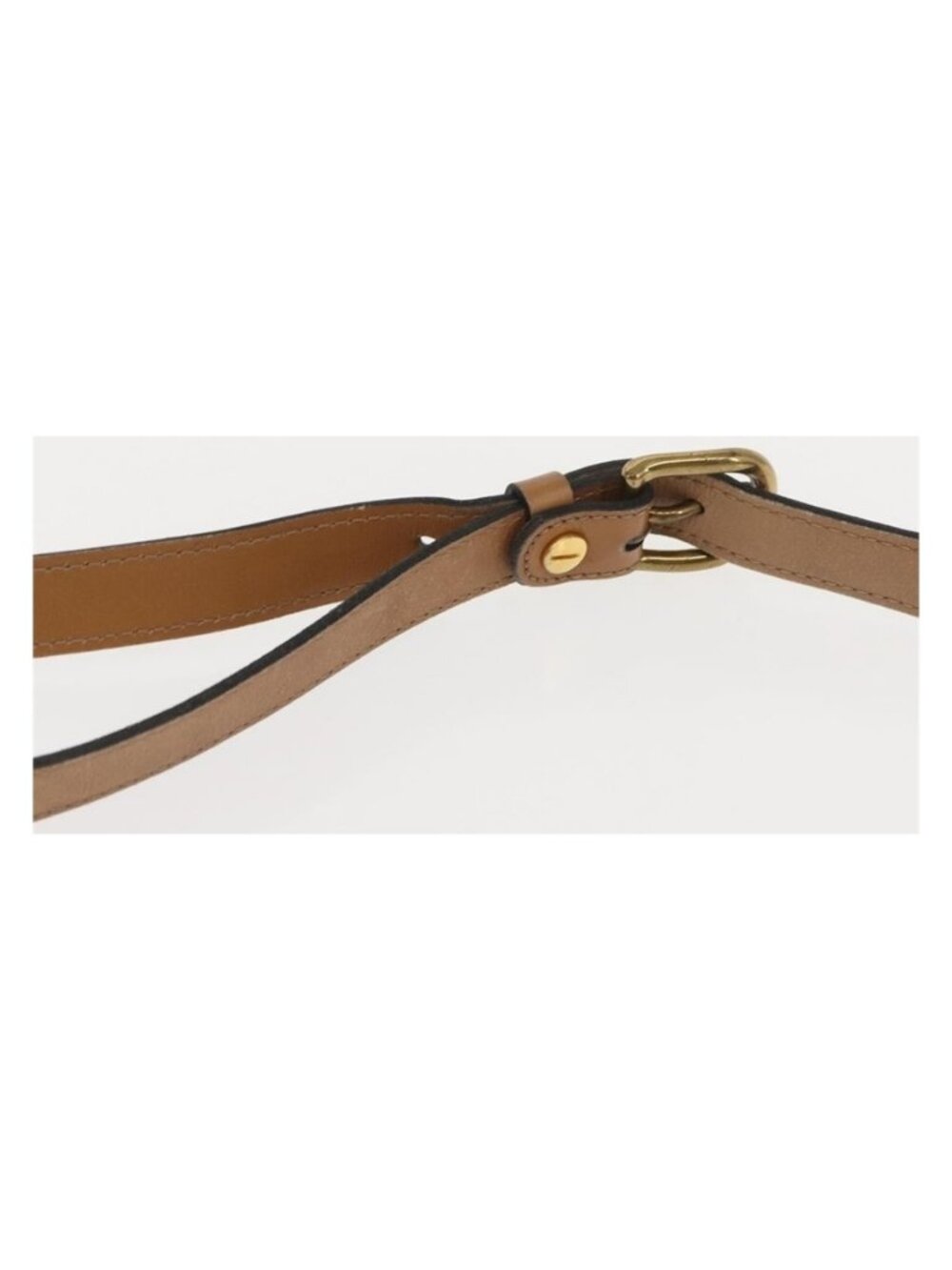 Authentic Christian Dior Trotter Canvas Shoulder Bag Beige Gold - Picture 16 of 16